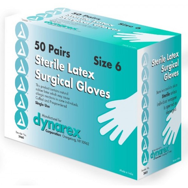 Latex Surgical Gloves Sterile Lp 50 Pairs Box Sz 7 5 Chandler
