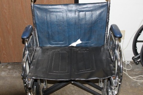 Used Wheel Chair Invacare 24" , Black & Blue